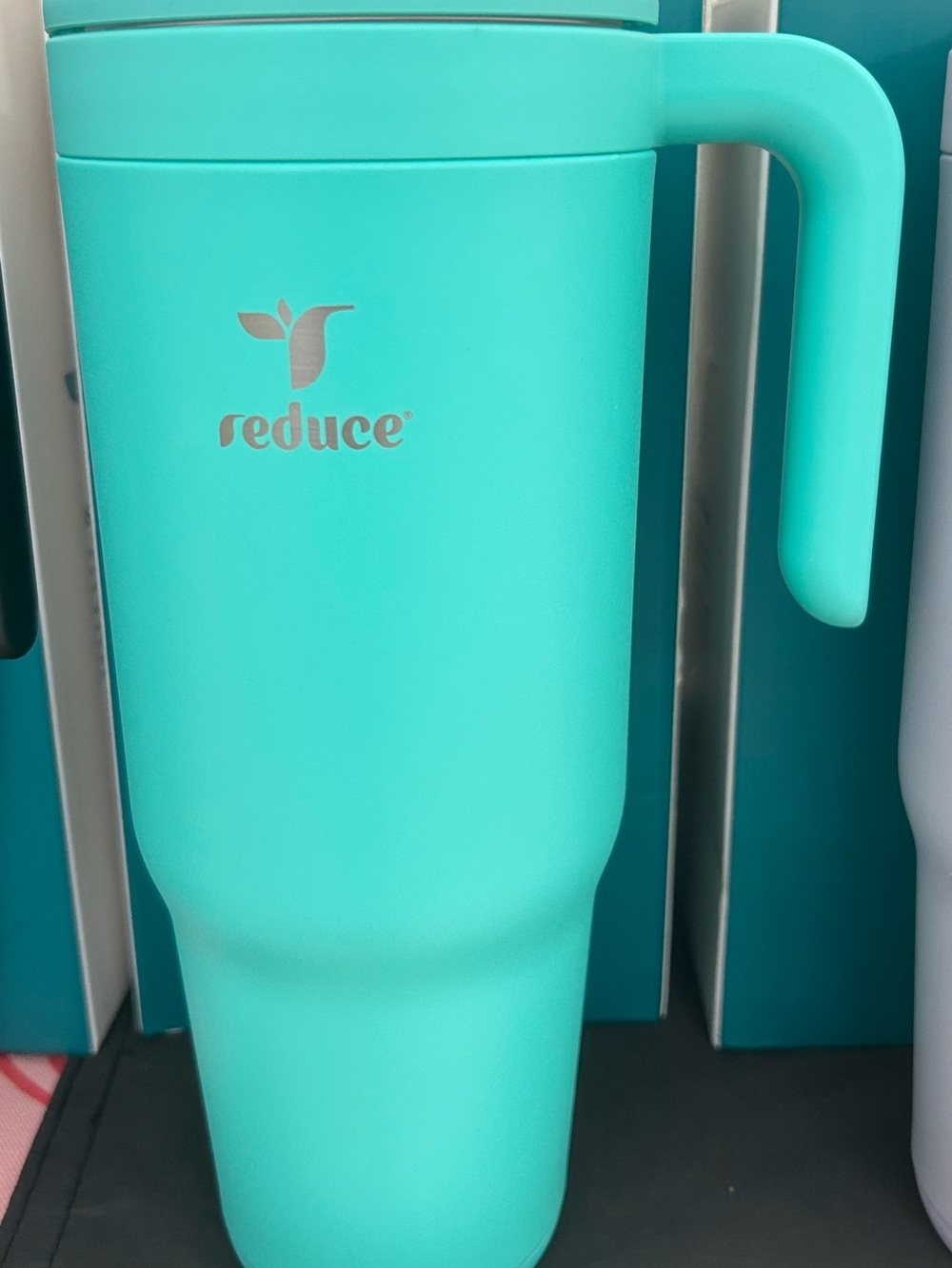 NIB Reduce  Insulated Travel Mug with Straw- Black, Teal, Lavender, Pink